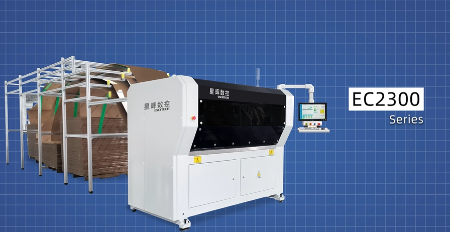 Stroj na výrobu krabic Excitech CNC 2300, chytrá řešení balení!